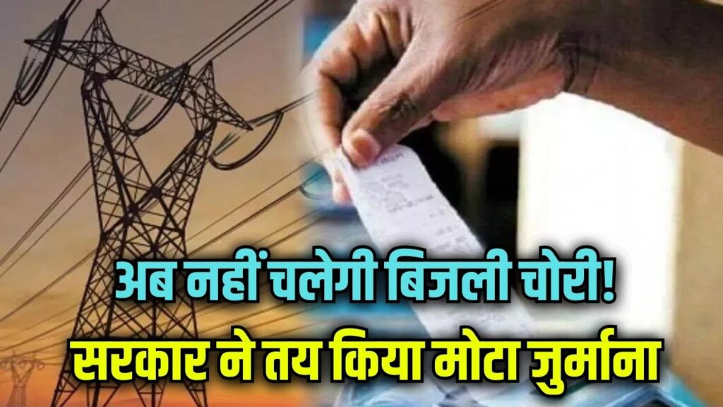 चोरों की रातों की नींद उड़ी! बिजली चोरी रोकने के लिए सरकार का बड़ा फैसला, भारी जुर्माना तय।